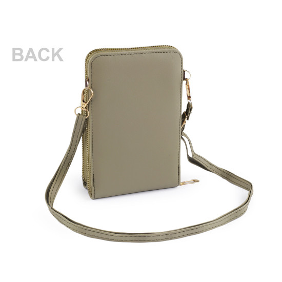 Crossbody-geldbörse mit handytasche, 11,5 x 18 cm - Schwarz (1 Stück) Crossbody-geldbörse mit handytasche, 11,5 x 18 cm - Schwarz (1 Stück)