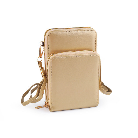 Crossbody-geldbörse mit handytasche, 11,5 x 18 cm - Schwarz (1 Stück) Crossbody-geldbörse mit handytasche, 11,5 x 18 cm - Schwarz (1 Stück)