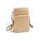 Crossbody-geldbörse mit handytasche, 11,5 x 18 cm - Dunkel-gold (1 Stück)