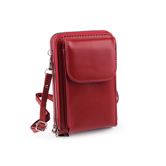 Crossbody-geldbörse mit handytasche, 11 x 18 cm - Schwarz (1 Stück) Crossbody-geldbörse mit handytasche, 11 x 18 cm - Schwarz (1 Stück)