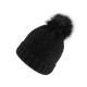 Conjunto de chal y gorro con pompón para niña/mujer - Gris (1 Juego) Conjunto de chal y gorro con pompón para niña/mujer - Gris (1 Juego)