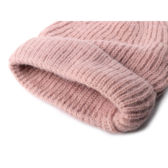 Czapka zimowa unisex - Pudrowy (3 Sztuki)
