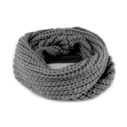 Fazzoletto da collo / scaldacollo lavorato a maglia - Grigio (1 Pezzo)