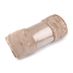 Fleece blanket, feather 150x200 cm - Beige (1 Piece)