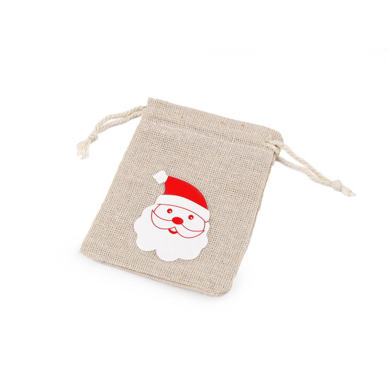 Bolsa de algodón, árbol de navidad, papá noel 8x10 cm - Arpillera (1 Pieza) Bolsa de algodón, árbol de navidad, papá noel 8x10 cm - Arpillera (1 Pieza)