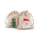 Bolsa de algodón, árbol de navidad, papá noel 8x10 cm - Arpillera (1 Pieza) Bolsa de algodón, árbol de navidad, papá noel 8x10 cm - Arpillera (1 Pieza)