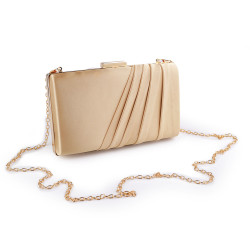 Clutch purse / evening bag - satin - Cream (1 Piece)