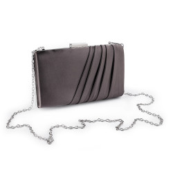 Clutch purse / evening bag - satin - Darkbeige (1 Piece)
