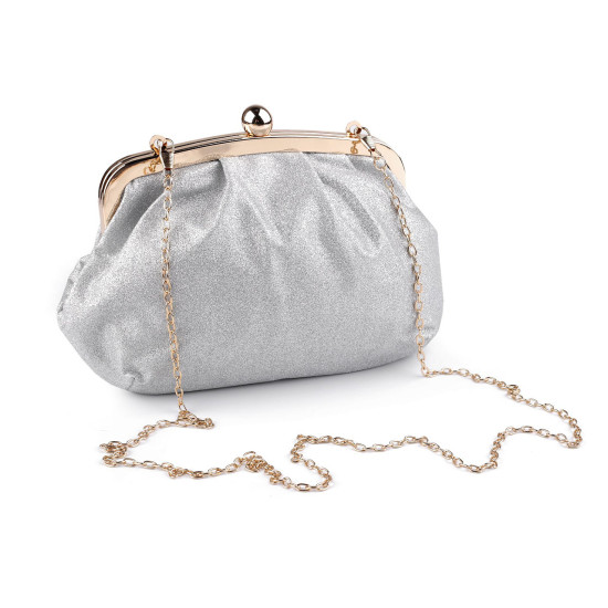 Clutch purse / evening bag - with glitter - Black (1 Piece) Clutch purse / evening bag - with glitter - Black (1 Piece)