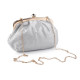 Clutch purse / evening bag - with glitter - Black (1 Piece) Clutch purse / evening bag - with glitter - Black (1 Piece)