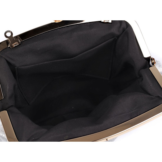 Clutch purse / evening bag - with glitter - Black (1 Piece) Clutch purse / evening bag - with glitter - Black (1 Piece)