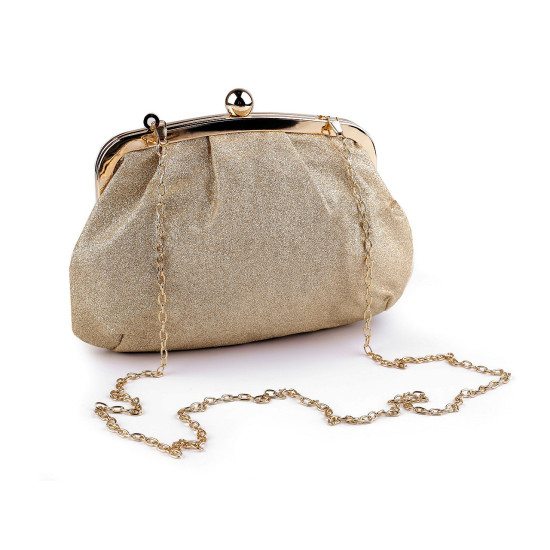 Clutch purse / evening bag - with glitter - Black (1 Piece) Clutch purse / evening bag - with glitter - Black (1 Piece)