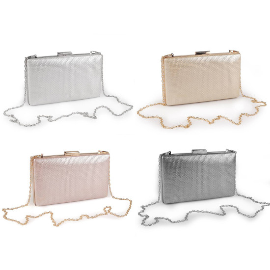 Clutch purse / evening bag - metallic - Gold lt. (1 Piece)