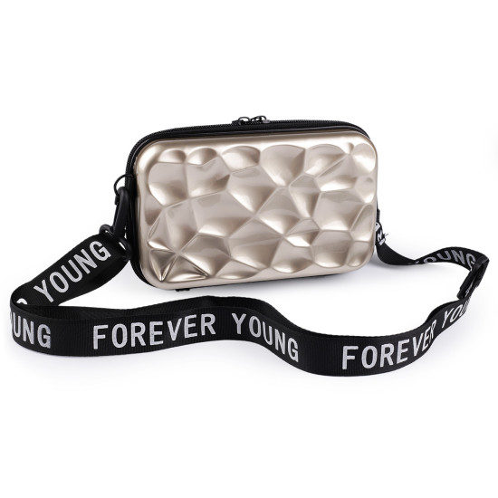 Ladies hard shell handbag / crossbody bag 18x11 cm - Black (1 Piece) Ladies hard shell handbag / crossbody bag 18x11 cm - Black (1 Piece)
