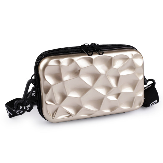 Ladies hard shell handbag / crossbody bag 18x11 cm - Black (1 Piece) Ladies hard shell handbag / crossbody bag 18x11 cm - Black (1 Piece)