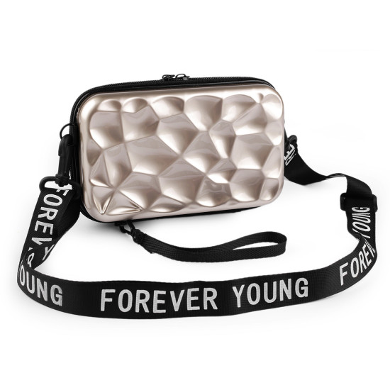 Ladies hard shell handbag / crossbody bag 18x11 cm - Black (1 Piece) Ladies hard shell handbag / crossbody bag 18x11 cm - Black (1 Piece)