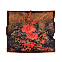 Satin scarf 70x70 cm - Red coral (1 Piece)