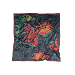 Satin scarf 70x70 cm - Paraffin blue (1 Piece)