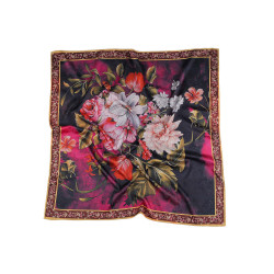 Satin scarf 70x70 cm - Violetpink refl. (1 Piece)