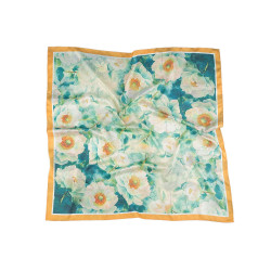 Satin scarf 70x70 cm - Sage green, light (1 Piece)