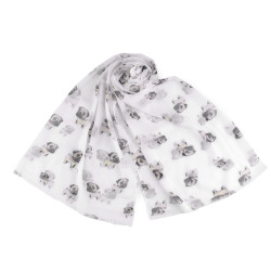 Chusta / szal 75x180 cm pieski - White (1 Sztuka)