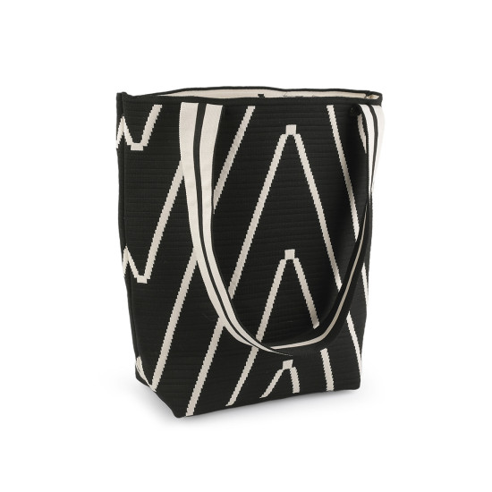 Fabric tote bag / handbag 36x34 cm - Black (1 Piece) Fabric tote bag / handbag 36x34 cm - Black (1 Piece)