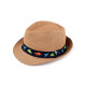 Children's summer hat / straw hat, car and dinosaurs - Creamy light (3 Pieces) Children's summer hat / straw hat, car and dinosaurs - Creamy light (3 Pieces)