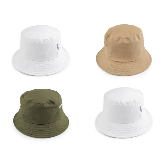 Cotton summer hat, unisex - Cream (4 Pieces) Cotton summer hat, unisex - Cream (4 Pieces)