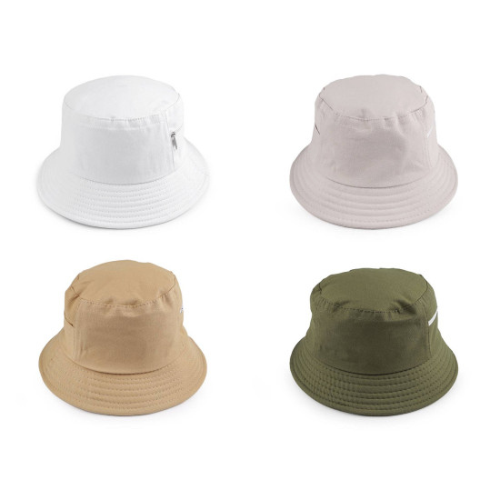Cotton summer hat, unisex - Cream (4 Pieces) Cotton summer hat, unisex - Cream (4 Pieces)
