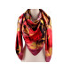 Large satin scarf with flowers 130x135 cm - Light red (3 Pieces) Large satin scarf with flowers 130x135 cm - Light red (3 Pieces)