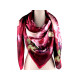 Large satin scarf with flowers 130x135 cm - Light red (3 Pieces) Large satin scarf with flowers 130x135 cm - Light red (3 Pieces)