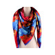 Large satin scarf with flowers 130x135 cm - Light red (3 Pieces) Large satin scarf with flowers 130x135 cm - Light red (3 Pieces)