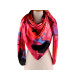 Large satin scarf with flowers 130x135 cm - Light red (3 Pieces) Large satin scarf with flowers 130x135 cm - Light red (3 Pieces)