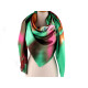Large satin scarf with flowers 130x135 cm - Light red (3 Pieces) Large satin scarf with flowers 130x135 cm - Light red (3 Pieces)