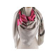 Large satin scarf with flowers 130x135 cm - Light red (3 Pieces) Large satin scarf with flowers 130x135 cm - Light red (3 Pieces)