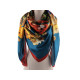 Large satin scarf with flowers 130x135 cm - Light red (3 Pieces) Large satin scarf with flowers 130x135 cm - Light red (3 Pieces)