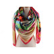Large satin scarf with flowers 130x135 cm - Light red (3 Pieces) Large satin scarf with flowers 130x135 cm - Light red (3 Pieces)