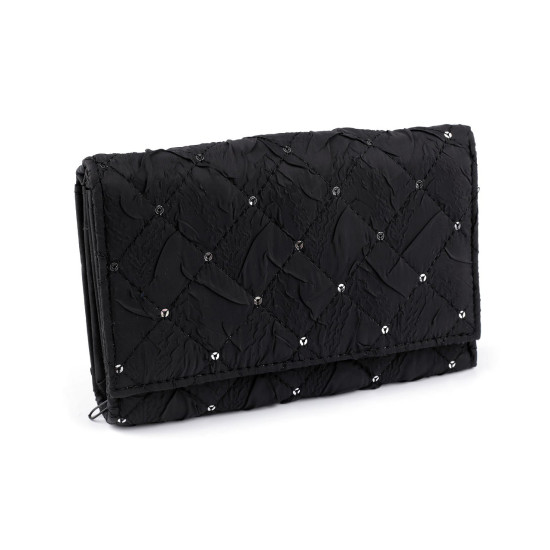 Portmonetka damska tekstylna z cekinami 10x15 cm - Zielona szałwia jasna (1 Sztuka) Portmonetka damska tekstylna z cekinami 10x15 cm - Zielona szałwia jasna (1 Sztuka)