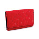 Portmonetka damska tekstylna z cekinami 10x15 cm - Zielona szałwia jasna (1 Sztuka) Portmonetka damska tekstylna z cekinami 10x15 cm - Zielona szałwia jasna (1 Sztuka)