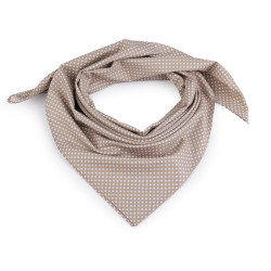 Cotton scarf with polka dots 65x65 cm - Beige (1 Piece)