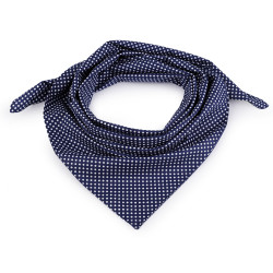 Cotton scarf with polka dots 65x65 cm - Berlin blue (1 Piece)