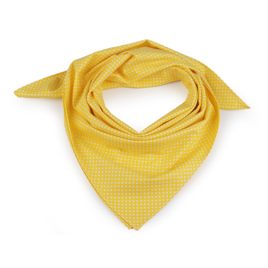 Cotton scarf with polka dots 65x65 cm - Beige (3 Pieces)