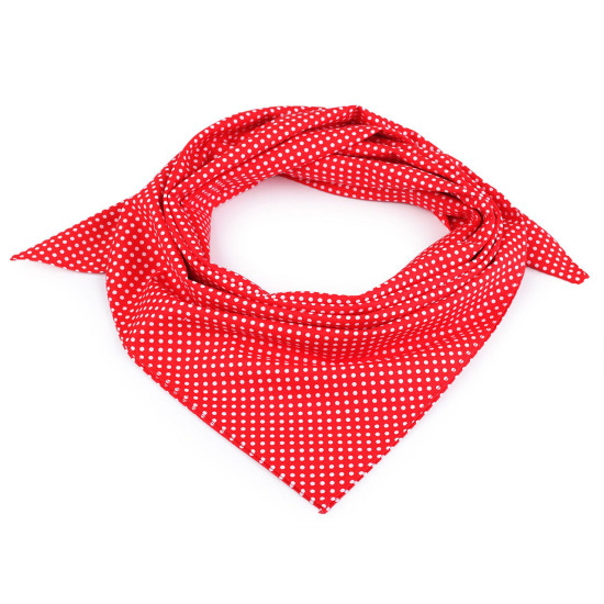 Cotton scarf with polka dots 65x65 cm - Beige (3 Pieces)