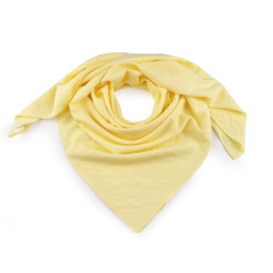 Crinkled crepe pleated scarf - White yellow (1 Piece)