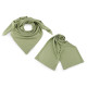 Crinkled crepe pleated scarf - White yellow (3 Pieces)