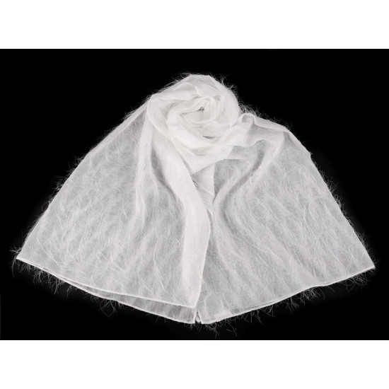 Formal chiffon shawl / over the shoulders scarf 180x70 cm - Off white (3 Pieces) Formal chiffon shawl / over the shoulders scarf 180x70 cm - Off white (3 Pieces)