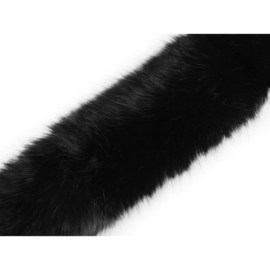 Couture de vêtements / fourrure décorative, plate, largeur 9 cm - Noir (1 Mètre) Couture de vêtements / fourrure décorative, plate, largeur 9 cm - Noir (1 Mètre)