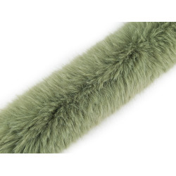 Couture de vêtements / fourrure décorative, plate, largeur 9 cm - Beige clair (1 Mètre)