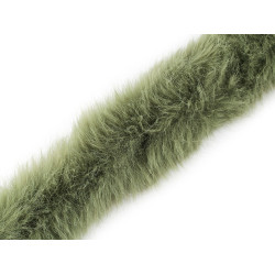 Bevarható gömbölyű műszörme 7 cm varrható - Élénkzöld (1 Méter)