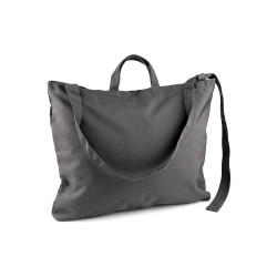 Sac grand format avec doublure et fermeture éclair, 50 x 42 cm - Gris mat (1 Pièce)